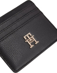 Tommy Hilfiger porte-cartes pour femme Soft Logotape Small, noir, taille unique Portefeuille Femme Naty Shop