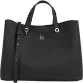 Tommy Hilfiger satchel bag Emblem bandoulière amovible Sacs Femme Naty Shop Noir (Noir)