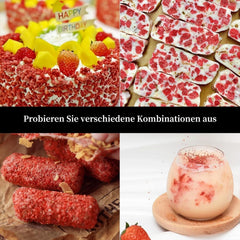 Fraises lyophilisées ULTHMOK 180 g - sans additifs, fraises concassées en boîtes pratiques Produits déshydratés Naty Shop