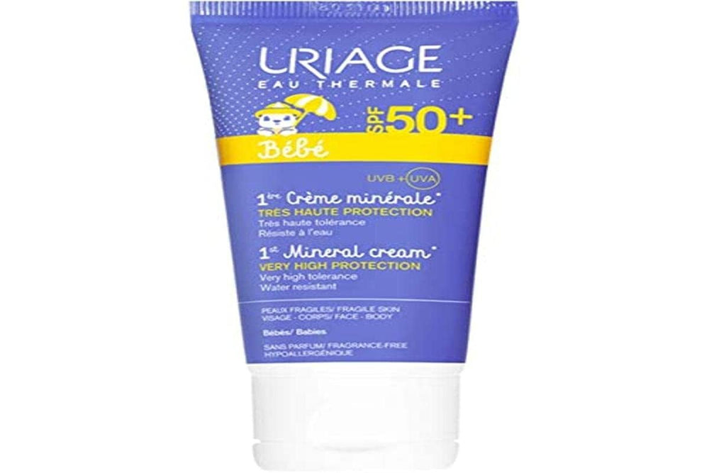 Uriage Bébé Crème Minérale SPF50+ Protection Solaire, 50 ml Enfants - Bain et Soin Naty Shop 50 Ml (1 paquet)