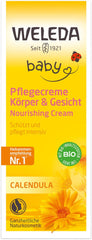 WELEDA Crème de Soin Bébé Calendula Bio Corps & Visage 30 ml - Crème visage / crème pour la peau pour cosmétiques naturels à l'huile de sésame et à la lanoline pour le soin des peaux sèches. Crème de soin hydratante pour bébés et enfants Enfants - Bain et Soin Naty Shop