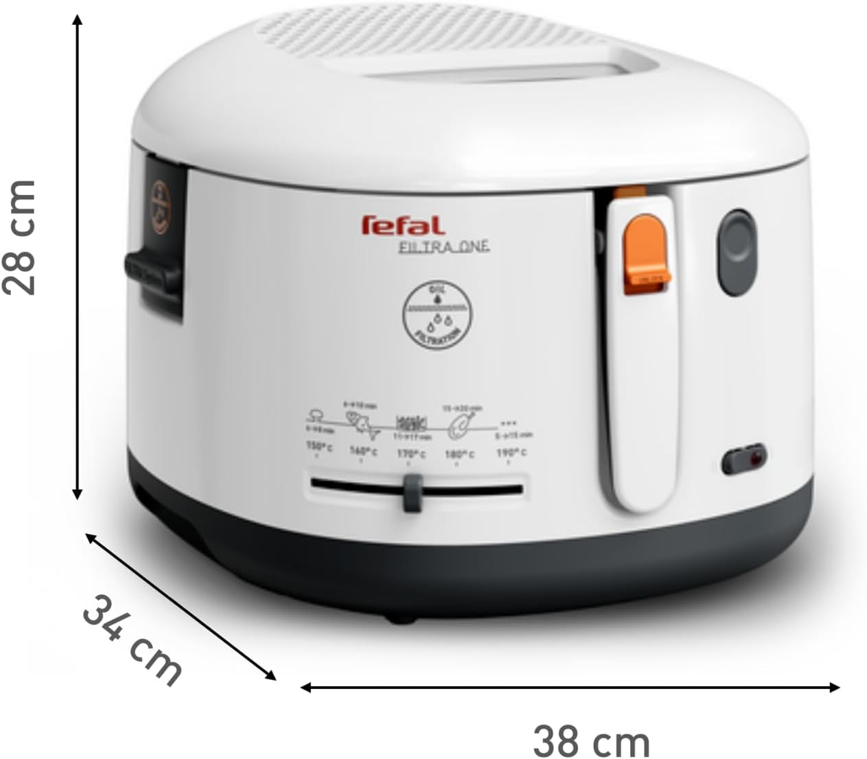Friteuse Tefal FF1631 Filtra One, 1 900 W, capacité 1,2 kg électroménager Naty Shop