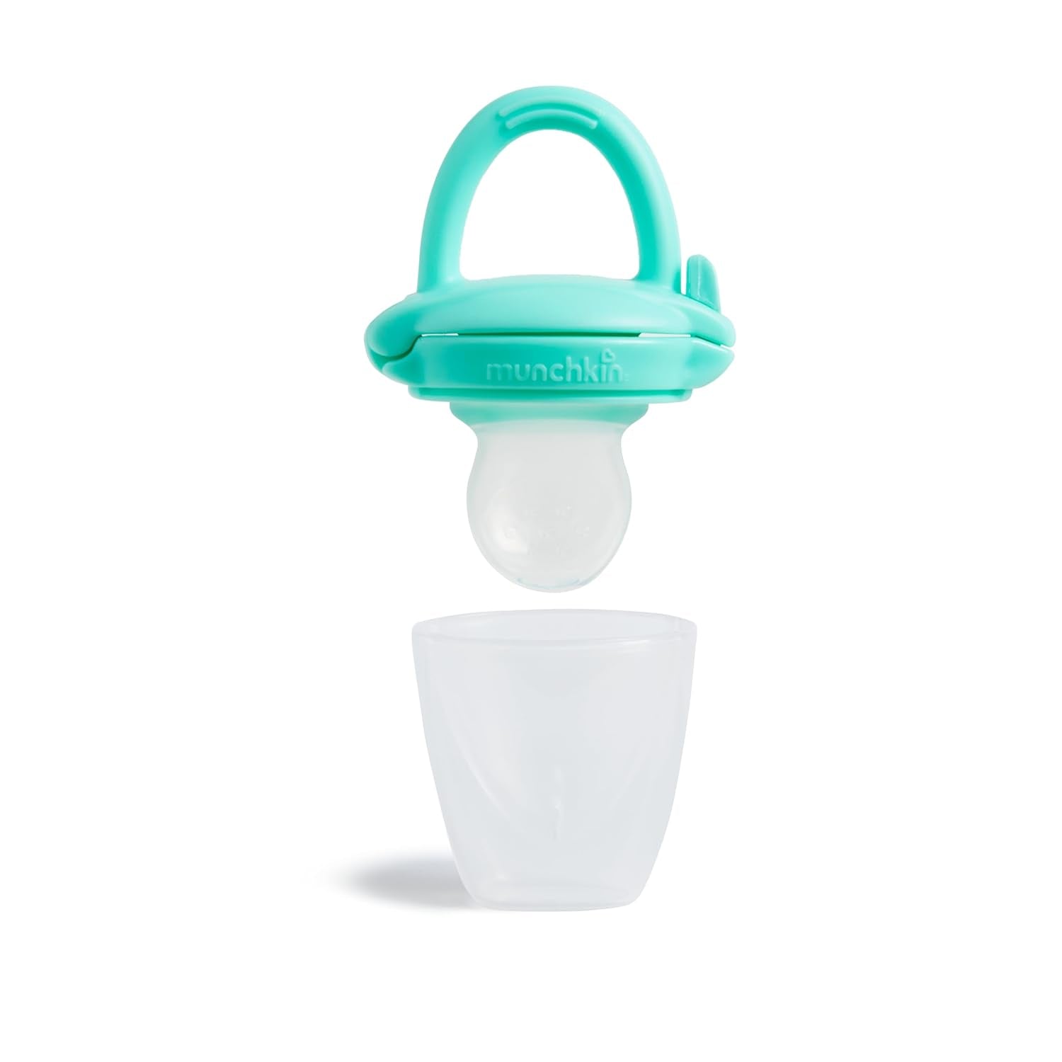 Distributeur de nourriture en silicone pour bébé Munchkin | Idéal pour les déplacements – sachets en silicone pour aliments surgelés | Distributeur de nourriture auto-alimenté | Nourrisseur de sevrage | Sans BPA | À partir de 4 mois | Paquet de 2 | Bleu et vert