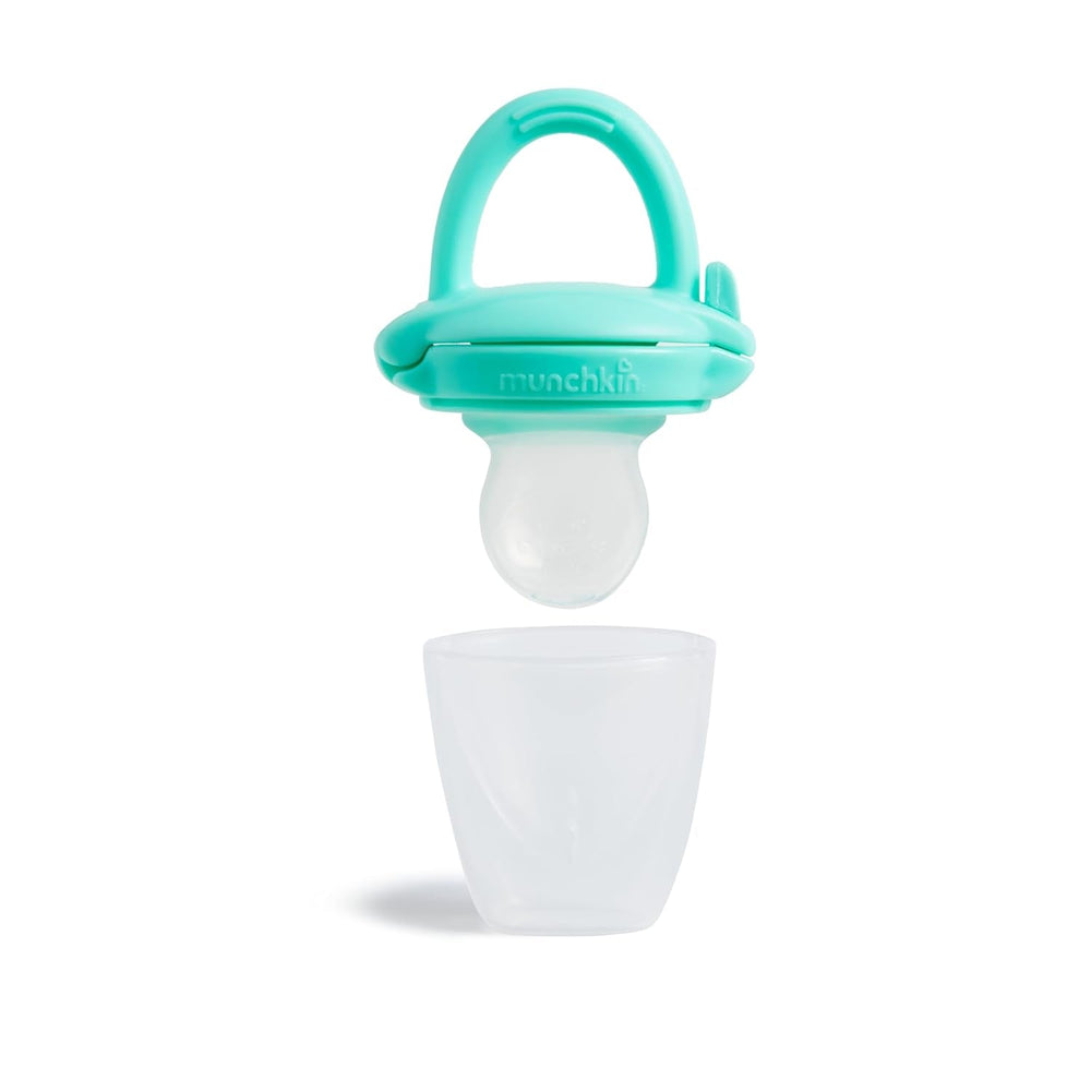 Distributeur de nourriture en silicone pour bébé Munchkin | Idéal pour les déplacements – sachets en silicone pour aliments surgelés | Distributeur de nourriture auto-alimenté | Nourrisseur de sevrage | Sans BPA | À partir de 4 mois | Paquet de 2 | Bleu et vert
