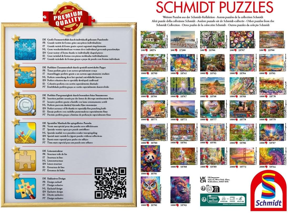 Schmidt Spiele 59794 Casă de grădină în podgorii, puzzle jigsaw 1000 piese Puzzle Naty Shop