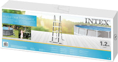Échelle de sécurité Intex 28076, pour piscine, grise, 122 cm