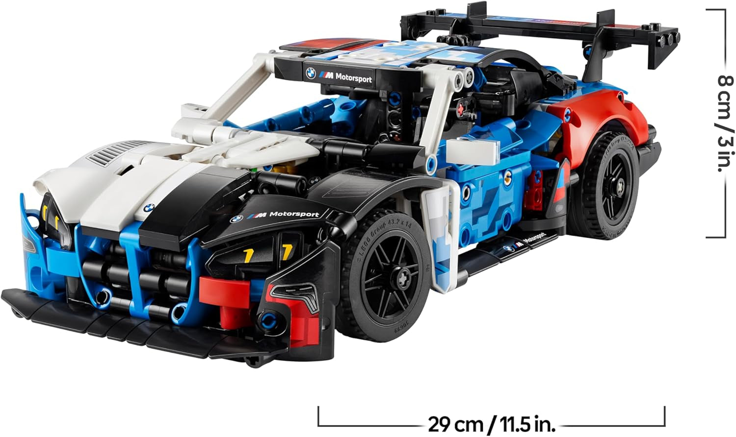 LEGO Technic BMW M4 GT3 EVO Race Car - Modellbausatz mit V6-Motor, Steering & Open Doors - Cadeau de jeu pour les garçons de 11 ans et jeunes fans de sport automobile - 42226