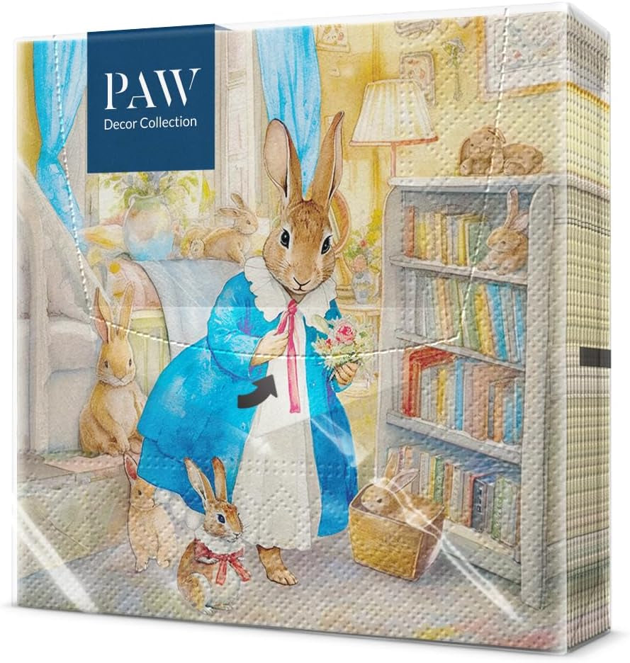 PAW - Șervețele din 3 straturi (33 X 33 Cm) I 20 bucăți I Perfect pentru Paște, petreceri, primăvară și sărbători I Decorațiuni de masă Petrecere de Paște Șervețele de hârtie colorate - Ouă de Paște în acuarelă I Ouă în acuarelă