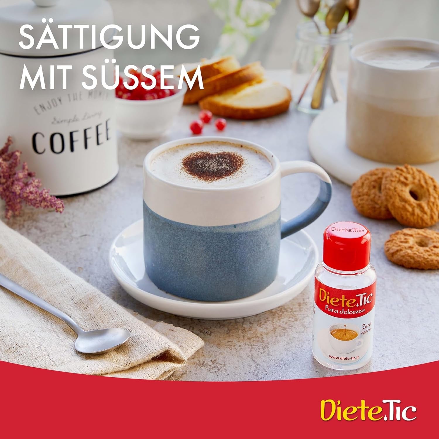 Édulcorant liquide sans calories, format spray 3 x 50 ml (1 goutte MAXI = 1 cuillère à café de sucre), sans gluten, sans conservateur et sans aspartame, idéal pour les desserts, les boissons et les yaourts