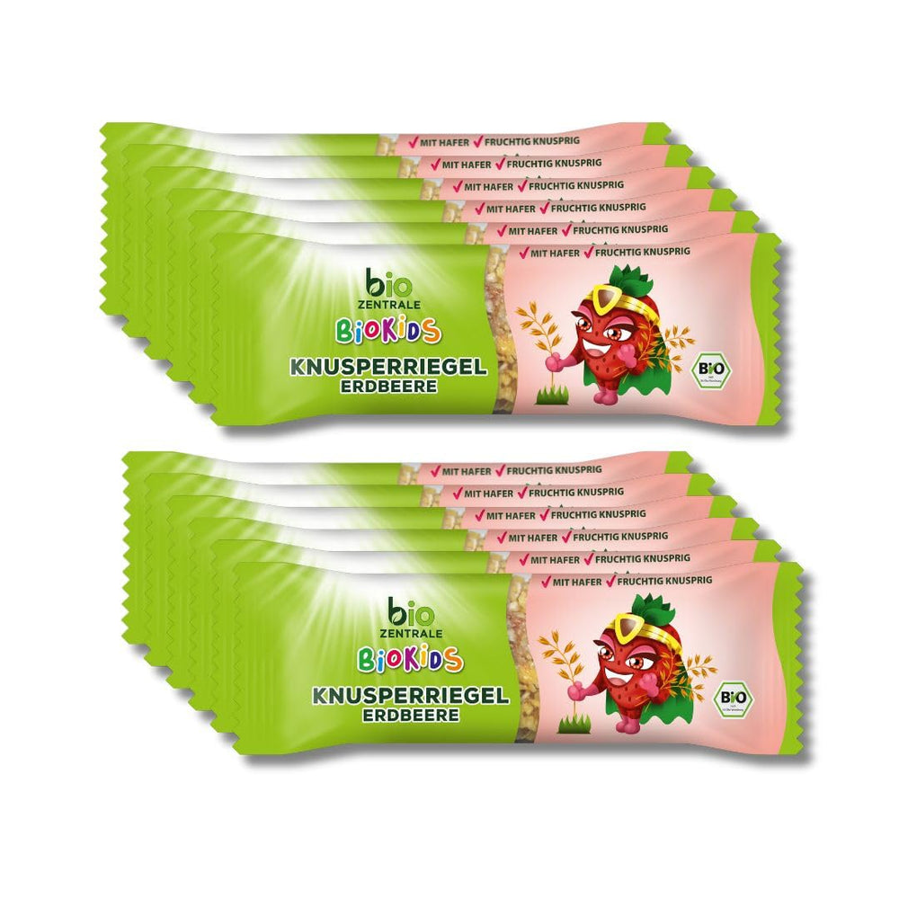 Barres croquantes aux fraises 12 x 20g