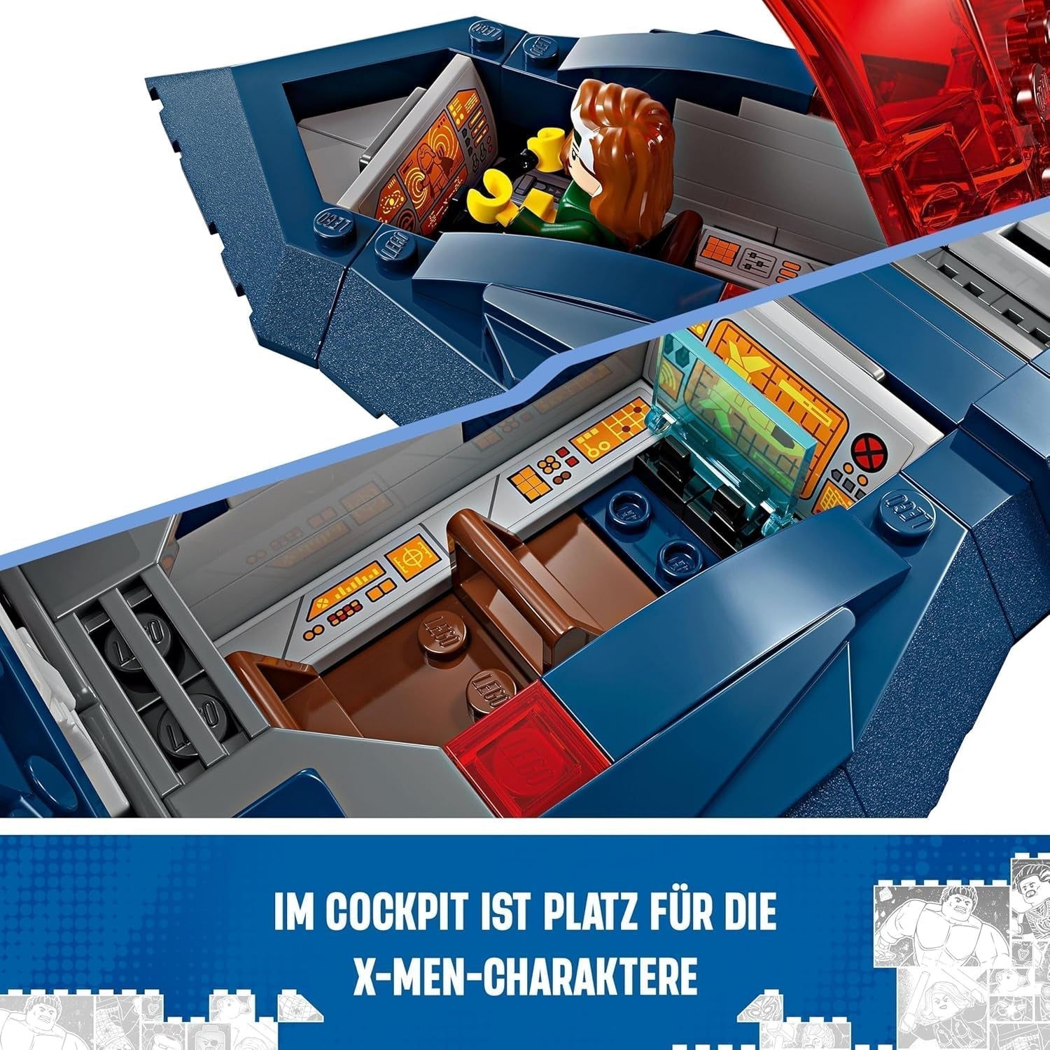 LEGO Marvel X-Jet The X-Men Modèle de construction d'avion avec figurines comprenant Wolverine et Rogue Super-héros Jouet pour enfants Cadeau pour garçons et filles de 8 ans 76281 Jeux de construction Beuche den LEGO-Store
