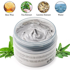 Vopsea de păr, Vopsea de păr temporară Vopsea de păr gri argintiu 4,23 uncii, Vopsea de păr temporară pentru petrecere, Cosplay și Halloween (gri argintiu) Vopsea pentru par Naty Shop