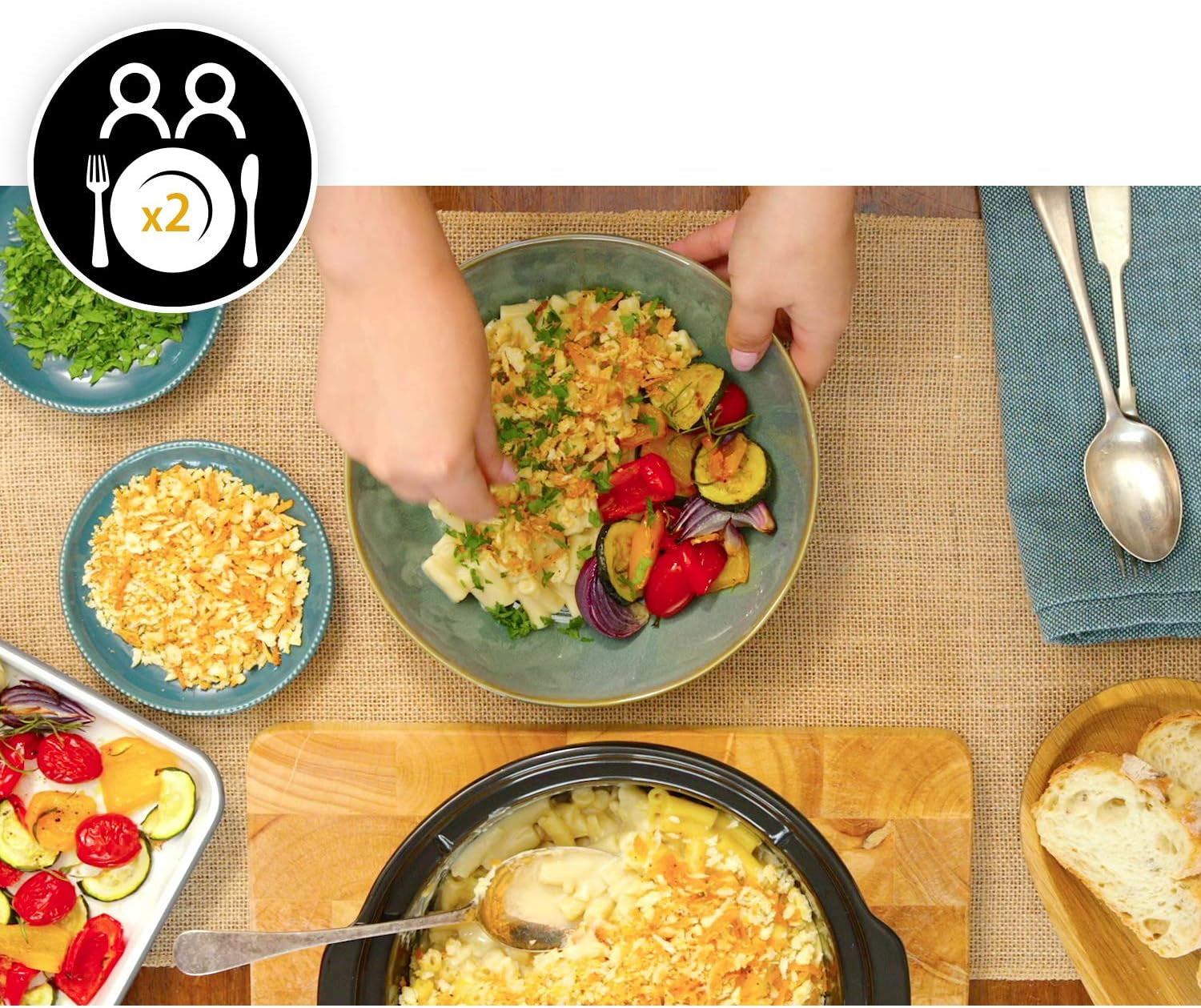 Slow cooker digital Crockpot, funcție de menținere la cald, 2,4 litri (1-2 persoane) Slow Cooker Naty Shop