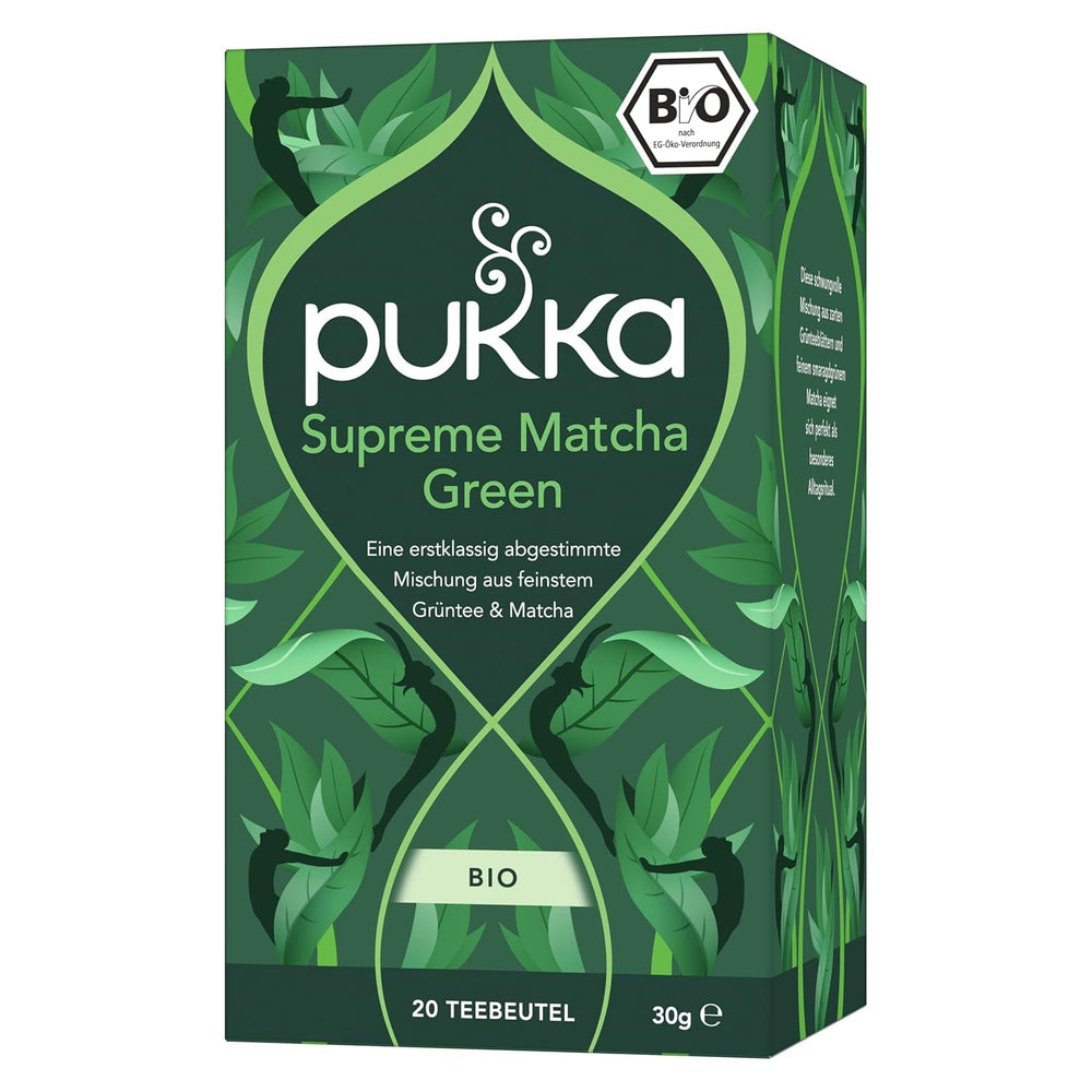 Pukka | Ceai de plante organic „Mint Matcha Green” | Mentă, mentă piperată și matcha | Ceai verde pentru prospețime dimineața | Pachet de 1 | 20 pliculețe de ceai