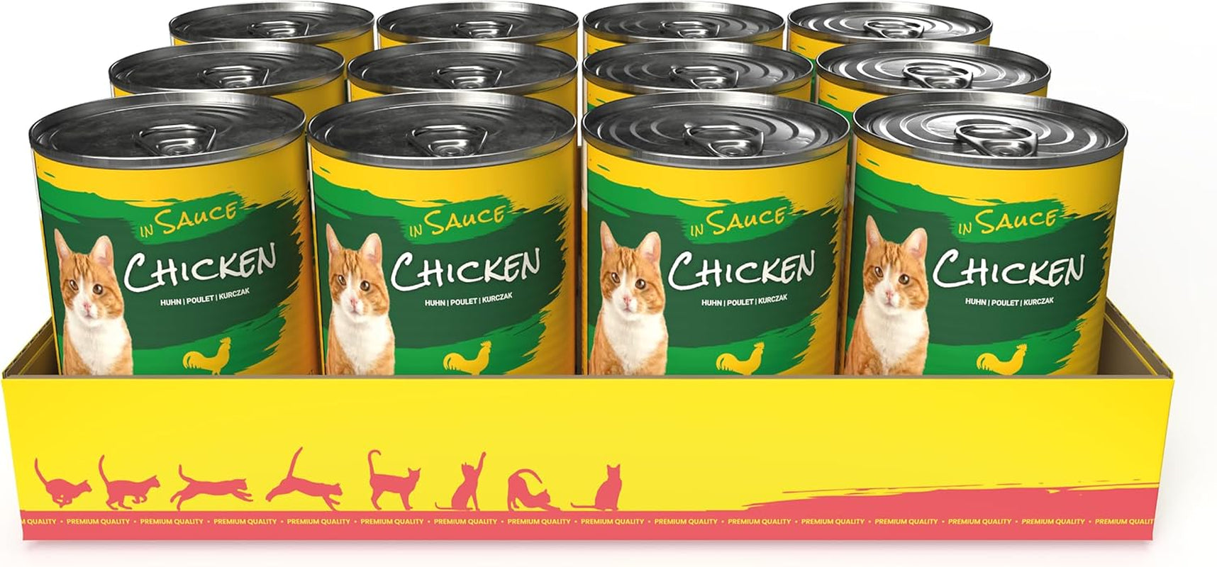 JosiCat Poulet en Sauce (12 x 415 g) | Adulte | Nourriture humide premium pour chats adultes | Poulet en sauce | Vitamine D3 et E | Propulsé par JOSERA | Nourriture humide pour chats | Aliment complet | Paquet de 12