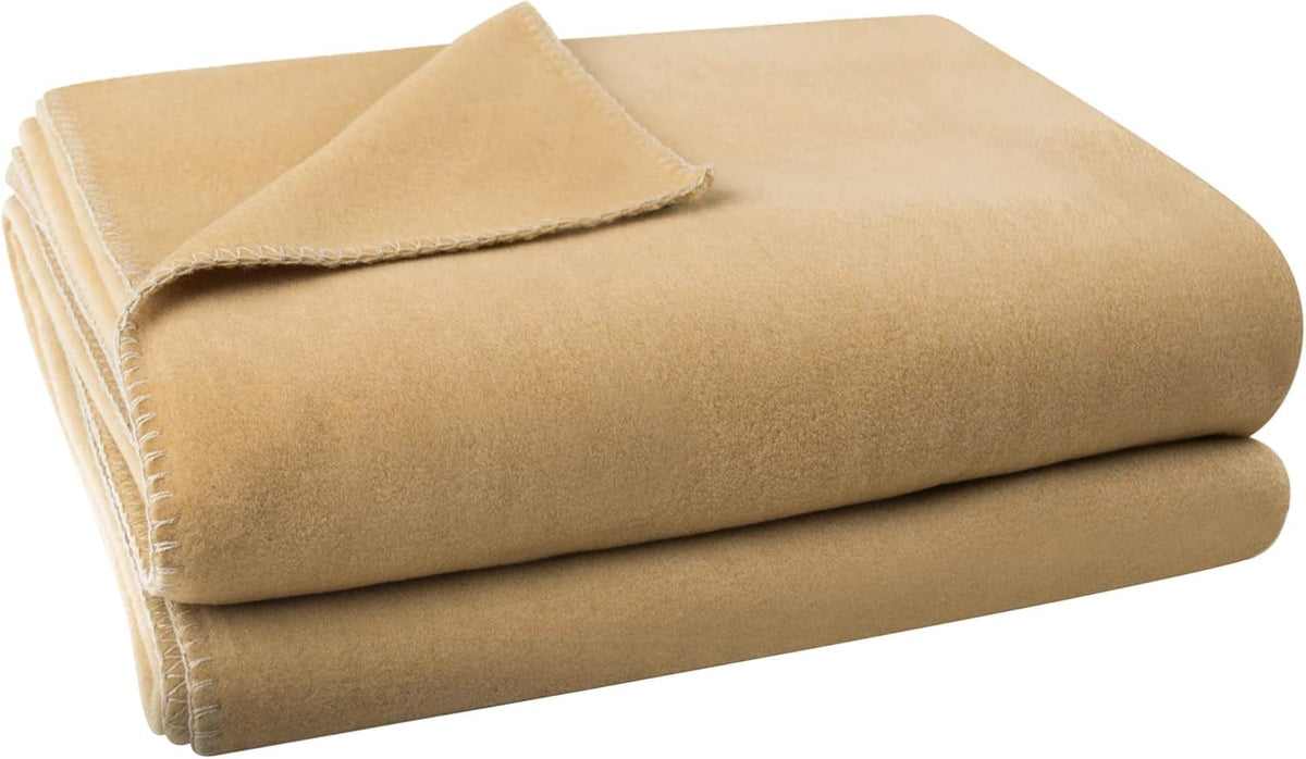 Couverture Zoeppritz en couleur : beige, composée de 65 % polyester, 35 % viscose, taille : 160 x 200 cm, 103291-810-160 x 200, 810 lits et couvertures chameaux 'zoeppritz depuis 1828' Titre par défaut