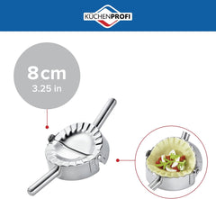 Moule à raviolis Küchenprofi 0803512800, mini, rond, acier inoxydable, argent, 8 x 8 x 15 cm