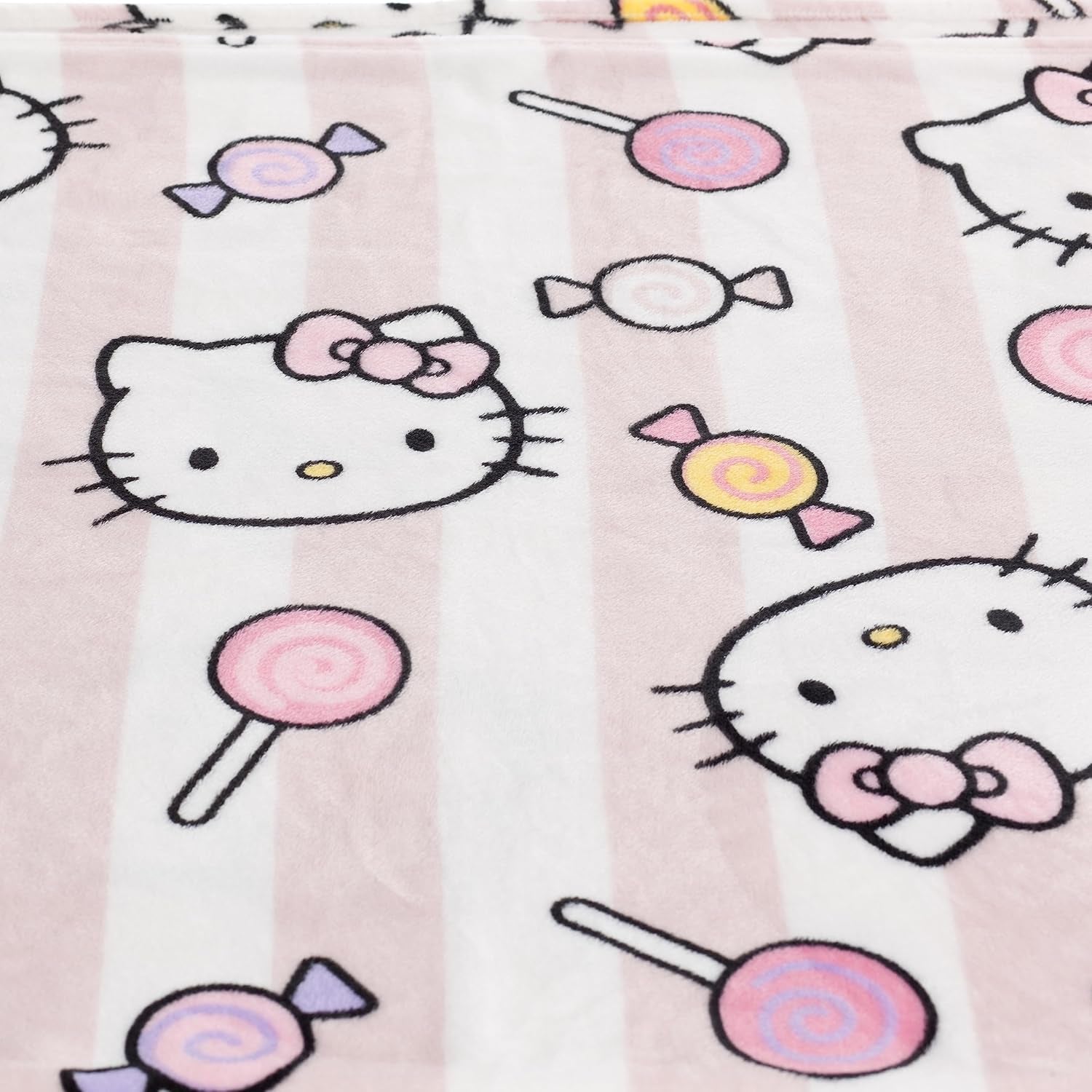 Couvre-lit Hello Kitty, rose, couverture douce 130X170Cm, couvre-lit en microfibre couvre-lit ou couvre-lit canapé. Qualité avec certificat Oekotex, Sanrio Lits et Couvertures Besuche den Kanguru-Store