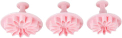 Zenker coupe-fleurs pour fondant 5,5/6/7 cm, rose, plastique, 3 pièces