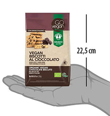 GO VEGAN Biscuits aux pépites de chocolat et riz germé - Biscuits végétaliens - Riche en calcium - 1 paquet (1 x 250 g)