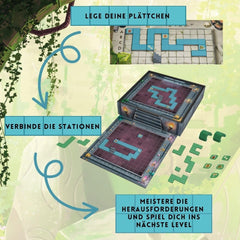 Jeu de placement de tuiles magnétiques avec défis croissants, aventure addictive dans un donjon, pour 1 à 2 joueurs, à partir de 6 ans