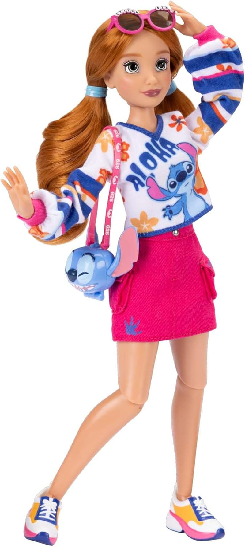 Poupées mannequins Disney ILY 4EVER Stitch avec cheveux rouges 11,5" de haut avec 13 points d'articulation, deux tenues complètes Mix-And-Match et une bague Mickey étincelante pour vous ! Poupées Naty Shop
