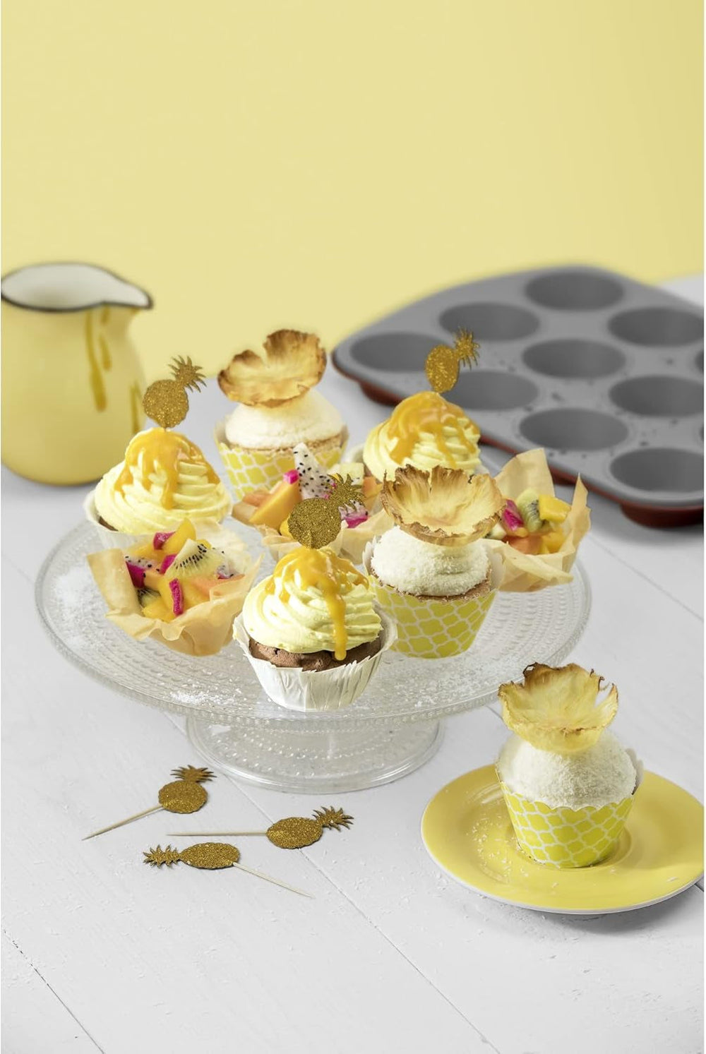 Original Kaiser Classic plus Muffinform Für 12 Muffins, Muffinform Blech 38X27 Cm, Antihaftbeschichte, Standardgröße, Cupcake Formen, Muffin Backform, Rot Molds et plaques à pâtisserie Naty Shop