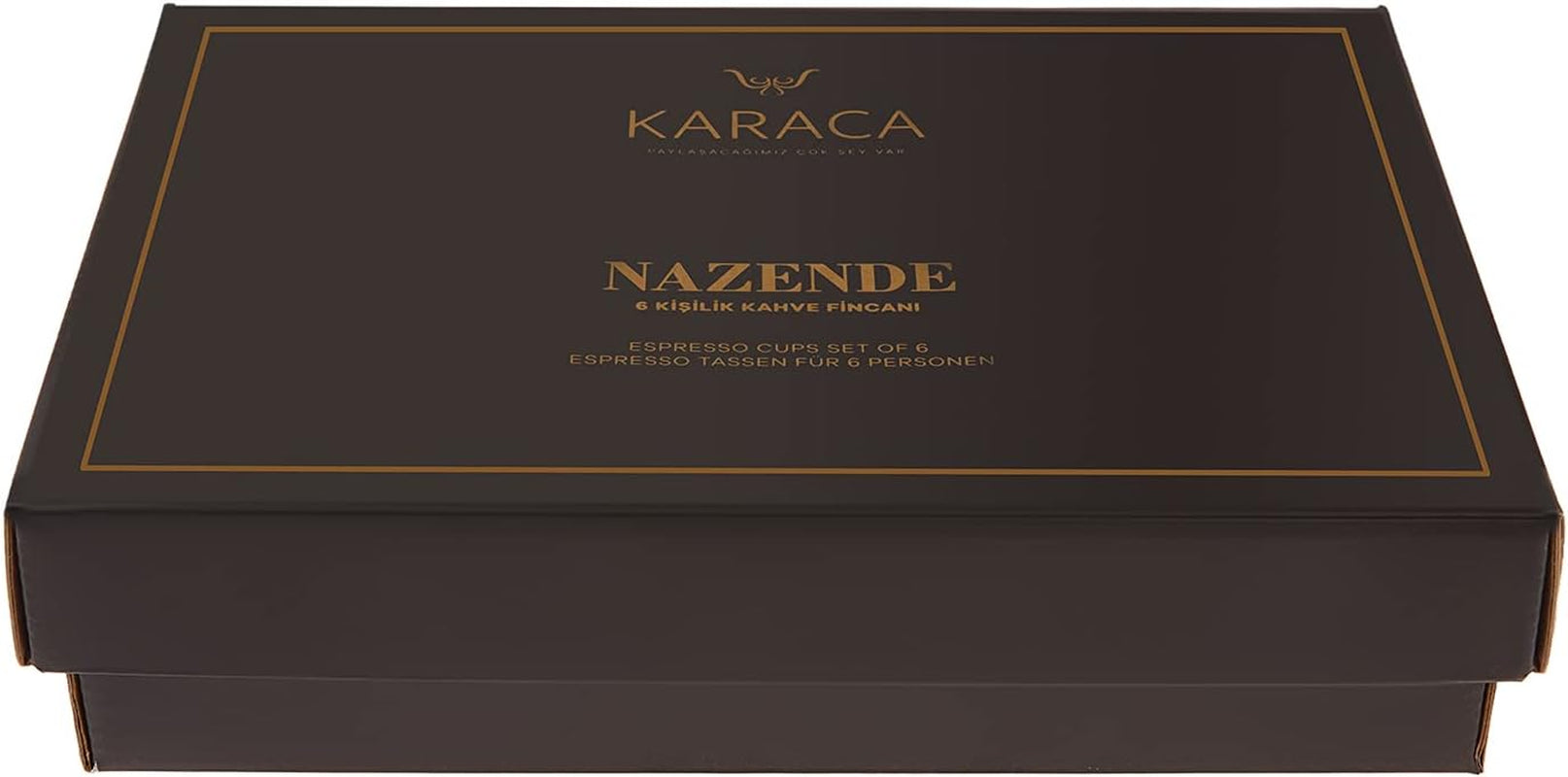 KARACA Nazende Ensemble de tasses à expresso en porcelaine – Tasses à café turques de 80 ml avec soucoupes, service à café moderne 12 pièces avec 6 tasses à café et 6 soucoupes, tasses à moka – Blanc