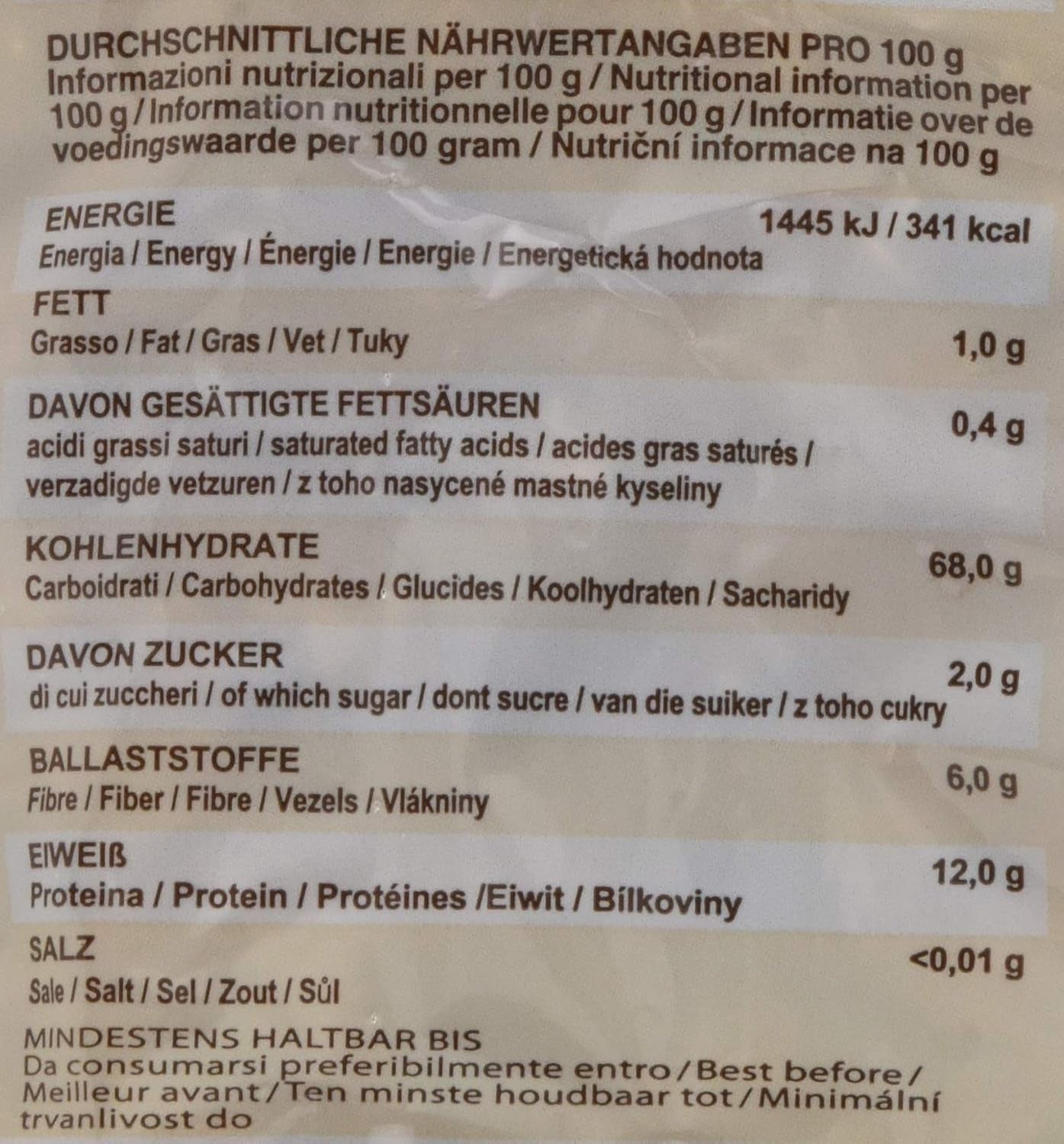 Pâtes spirales aux grains entiers, 500 g