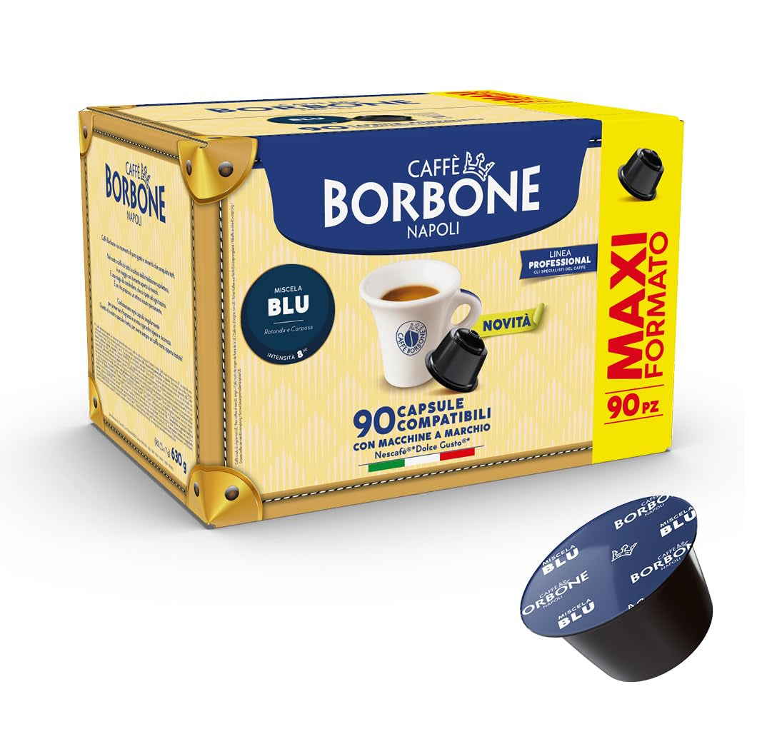 Caffè Borbone Blue Kaffeemischung - 90 Kapseln - Compatible avec Kaffeemaschinen der Marke Nescafè®* Dolce Gusto®*