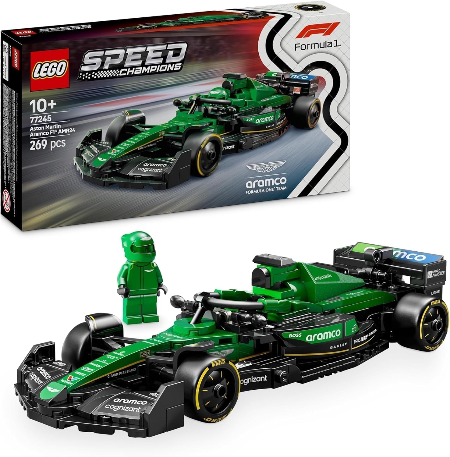 LEGO Speed Champions Voiture de course Mercedes-Amg F1 W15 - Jouet figurine de Formule 1 - Modèle de voiture à collectionner et à construire - Cadeau pour garçons et filles à partir de 10 ans ou fans adultes 77244 Jeux de construction Besuche den LEGO-Store Aston Martin Aramco F1 Amr24 Voiture de course 77245