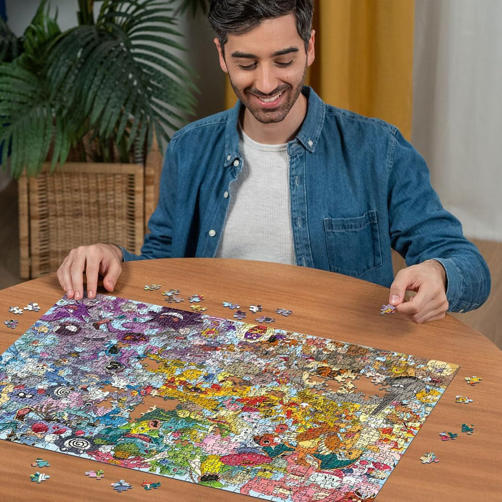 Ravensburger Puzzle 1000 piese 12000460 Challenge Pokémon - Toți cei 150 de Pokémon din prima generație ca un puzzle provocator pentru adulți și copii cu vârsta de 14 ani și peste Puzzle Naty Shop