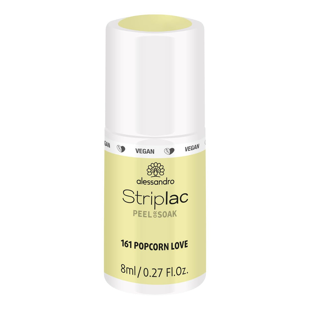 alessandro Striplac UV-Nagellack Flat White – Facile et facile à utiliser – Application facile grâce à la technologie Peel-Off – Vegan et sans alcool – 8 ml