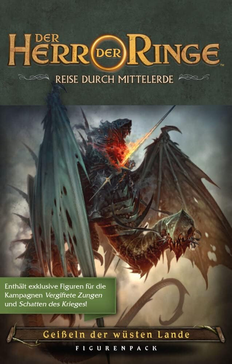 Fantasy Flight Games, Le Seigneur des Anneaux : Voyages vers la Terre du Milieu, Ensemble de base, Jeu expert, Dungeon Crawler, 1 à 5 joueurs, 14 ans et plus, 60 minutes et plus, Allemand, Multicolore.