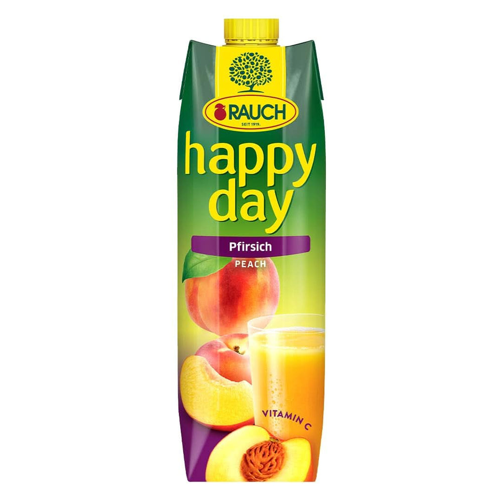Rauch Bonne Journée Pêche | De fruits mûris au soleil | 6 x 1 litre, Tetra Prisma Boissons sans alcool Naty Shop