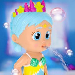 BLOOPIES Shimmer Meerjungfrau Iris, Wasserspielzeug, Meerjungfrau mit glitzerndem Schwanz voller Wasserspritzer, Spielzeug Geschenk für Kinder ab 18 Monaten