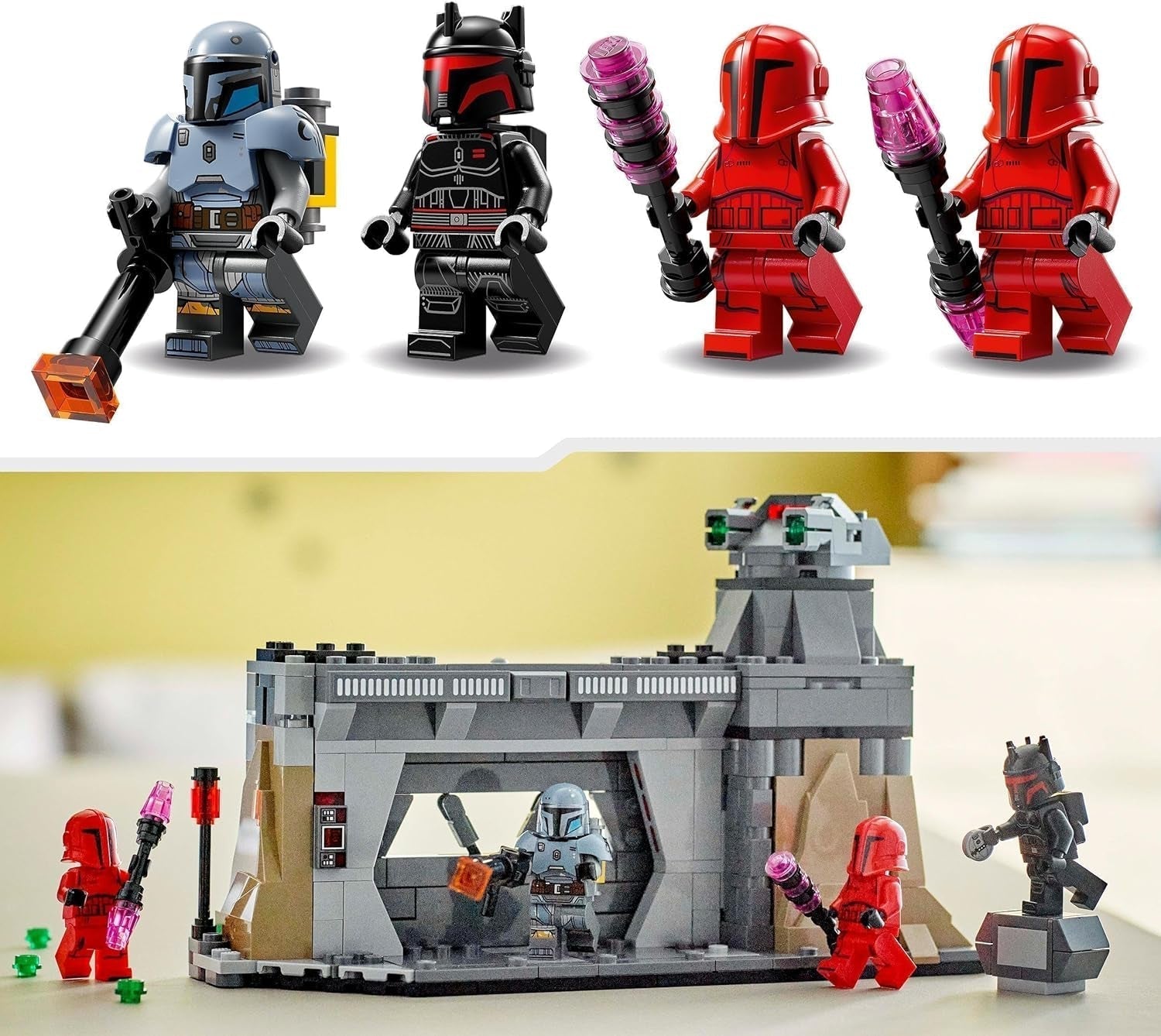 LEGO Star Wars : Le duel mandalorien entre Paz Vizsla et Moff Gideon, jouet de construction à collectionner pour enfants, idée cadeau pour garçons et filles créatifs de plus de 7 ans, jouet mandalorien 75386 Jeux de construction Beuche den LEGO-Store