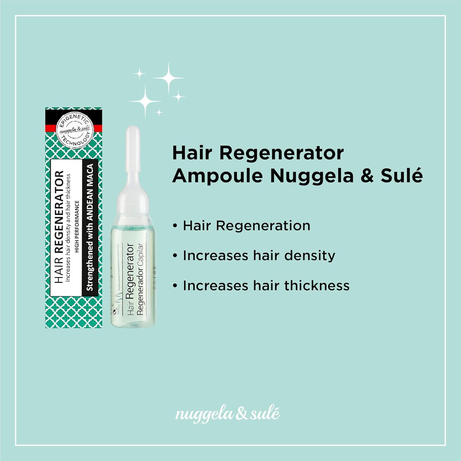 Nuggela & Sulé Regenerator de păr fiole, crește densitatea și rezistența părului Ingrijire par Nuggela