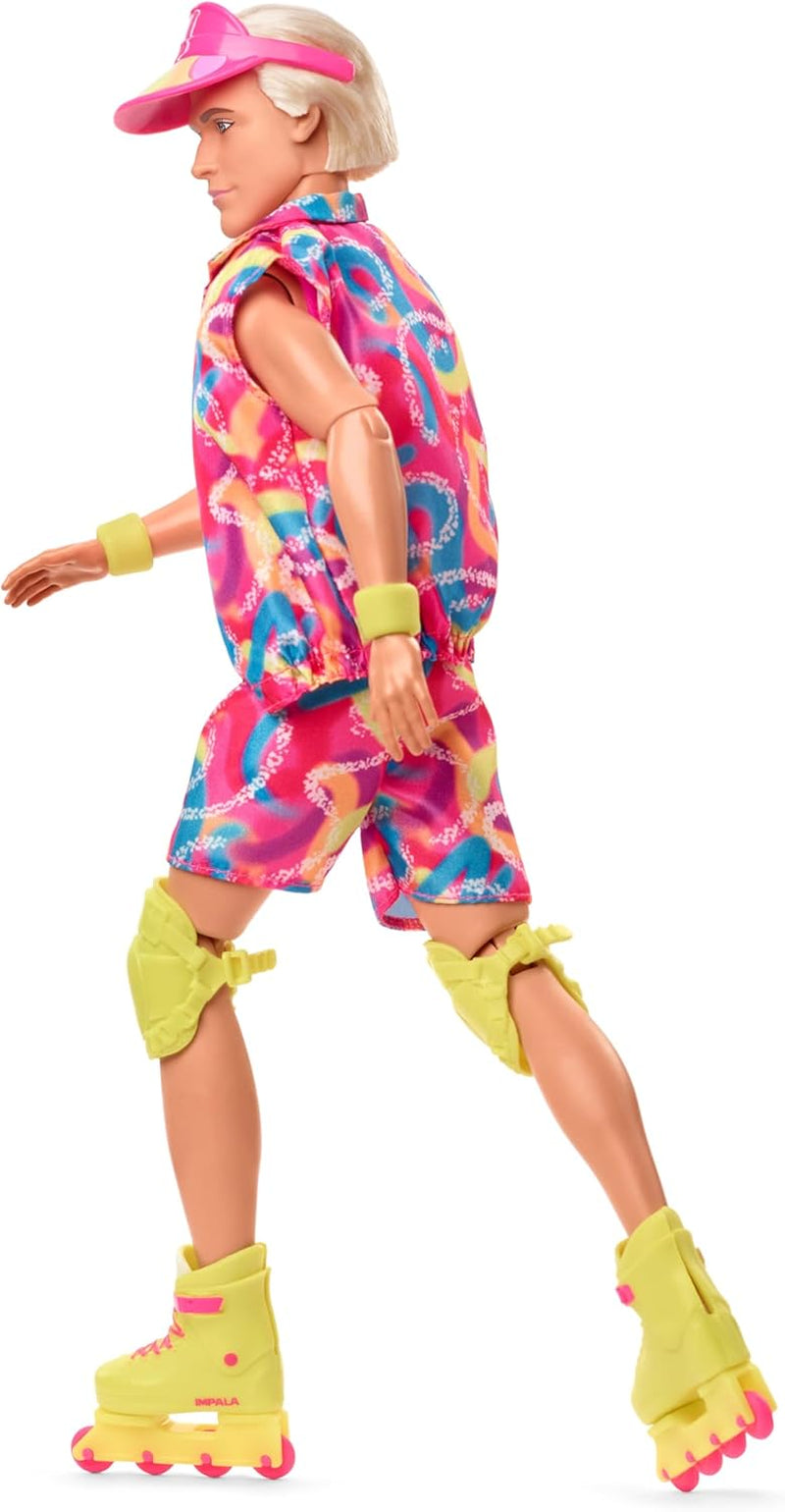 Poupée Barbie Ken de collection du film avec tenue de patinage de style rétro et patins en ligne, JBJ51, [Multicolore]