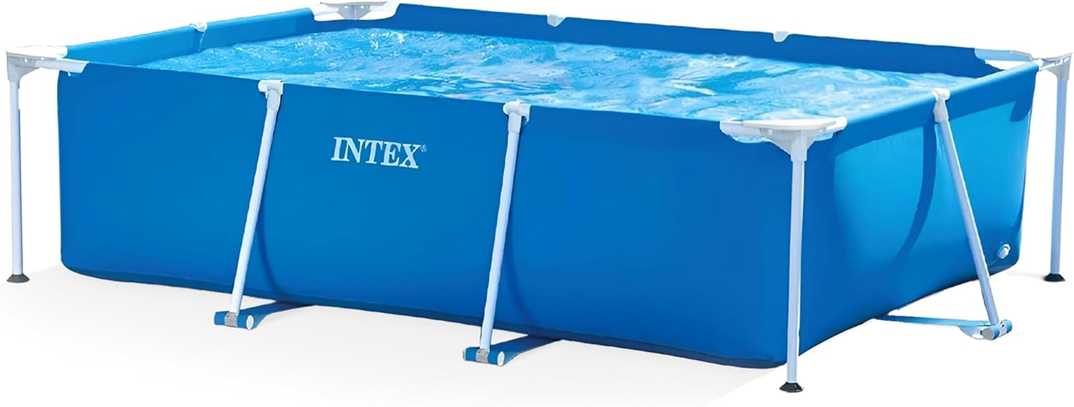 Intex 28271NP - Piscine hors sol rectangulaire avec cadre, 2282 L, acier et PVC, bleue, 260x160x65 cm