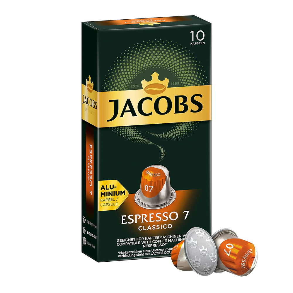 Cafés à café Lungo Classico, intensité 6 sur 12, 20 cafés compatibles Nespresso®*, 10 x 20 & Cafés Espresso Classico, intensité 7 100 cafés compatibles Nespresso®*, 10x10 cafés