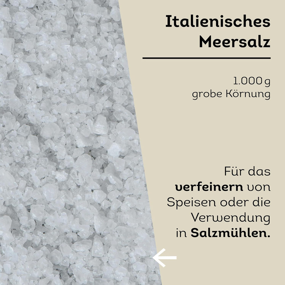 Küper Selection Meersalz - 1000g de gros sel pour assaisonner et affiner - ohne Zusätze oder chemische Nachbehandlung