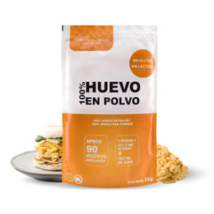 Pulvérisation au Freilandeiern (1kg) | Pulvérisateur pasteurisé Vollei | Ohne Zusatztoffe | Sans gluten et sans lactose | Emballage sous vide dans un magasin Zip