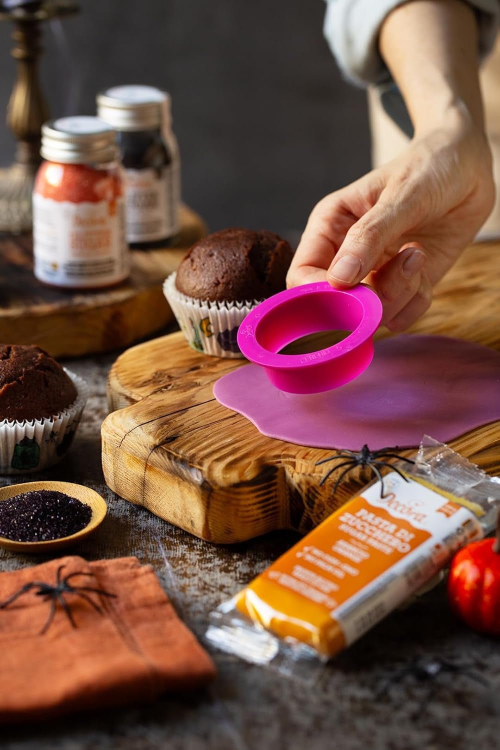 0310172 FONDANT ORANGE 100 G Pâte à sucre Naty Shop