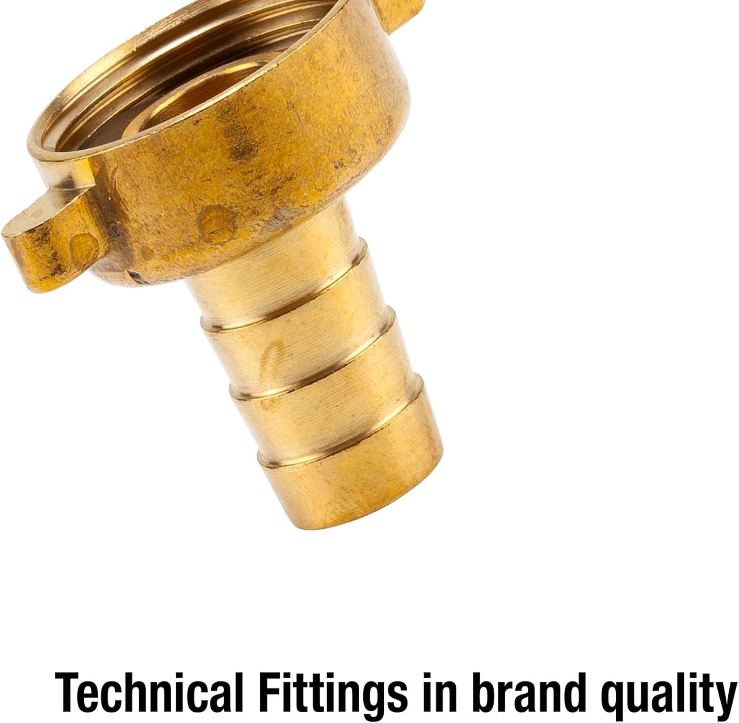 Gardena Raccord de tuyau en laiton, 2 pièces : raccord en laiton de haute qualité, filetage 26,5 mm (G 3/4"), pour tuyaux 1/2" (13 mm) (7140-20)