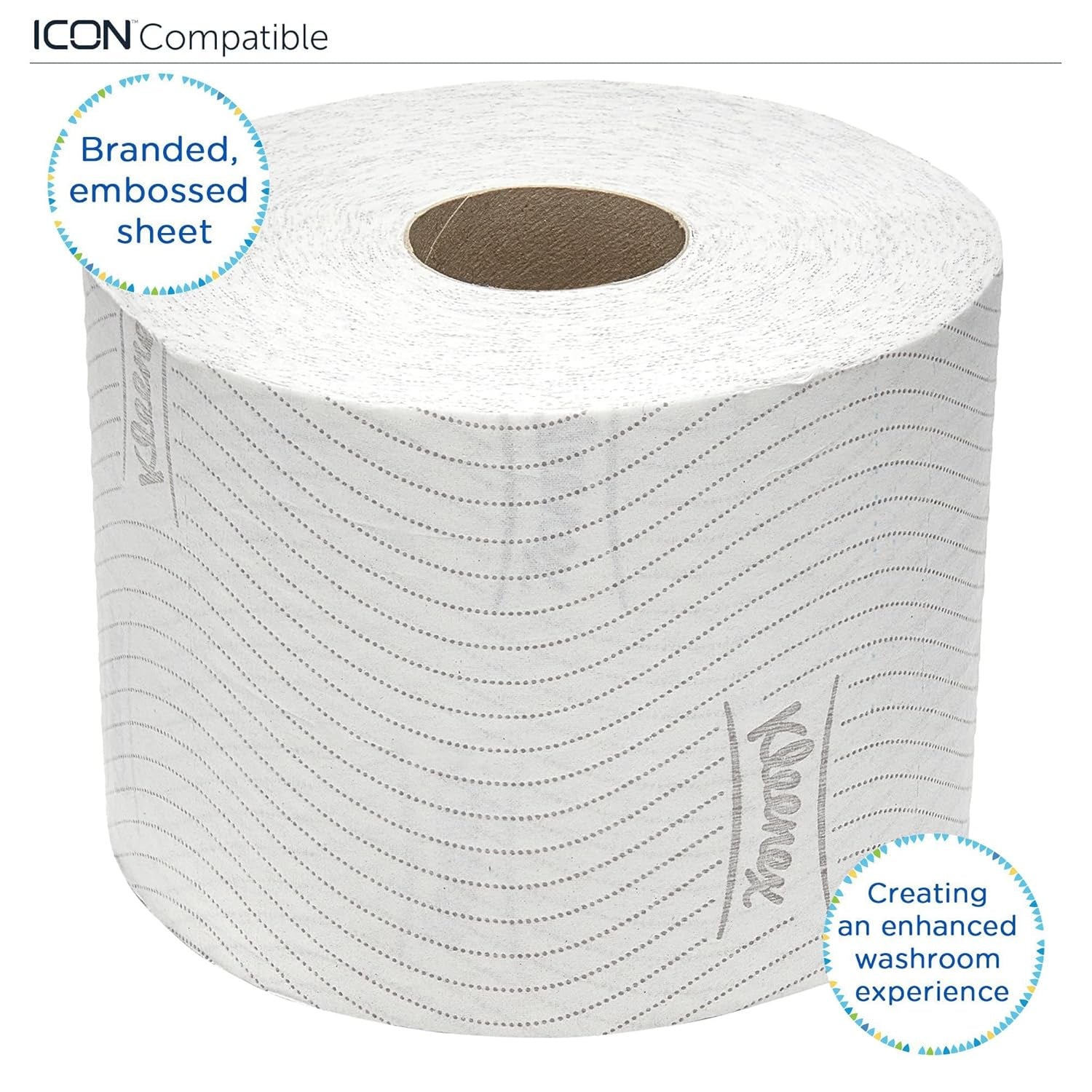 Kleenex Standard Roll 8441 Papier toilette – Papier toilette 2 épaisseurs – 6 paquets de 6 rouleaux x 600 feuilles chacun, blanc (36 rouleaux/21 600 feuilles au total)