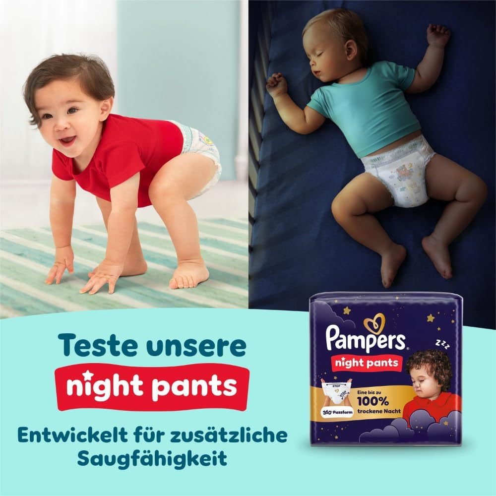 Pampers Premium Protection Pants taille 5, 144 couches, 11 kg - 17 kg, avec réglage à 360° et poignets anti-fuites souples pour un confort et une protection optimaux
