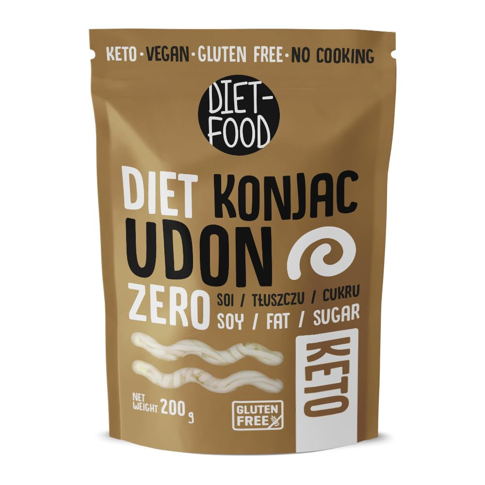 DIET-FOOD Riz shirataki konjac instantané, faible en glucides, faible en calories, végétalien, sans gras, sans soja, sans gluten, compatible céto, nouilles de riz amincissantes, 200 grammes