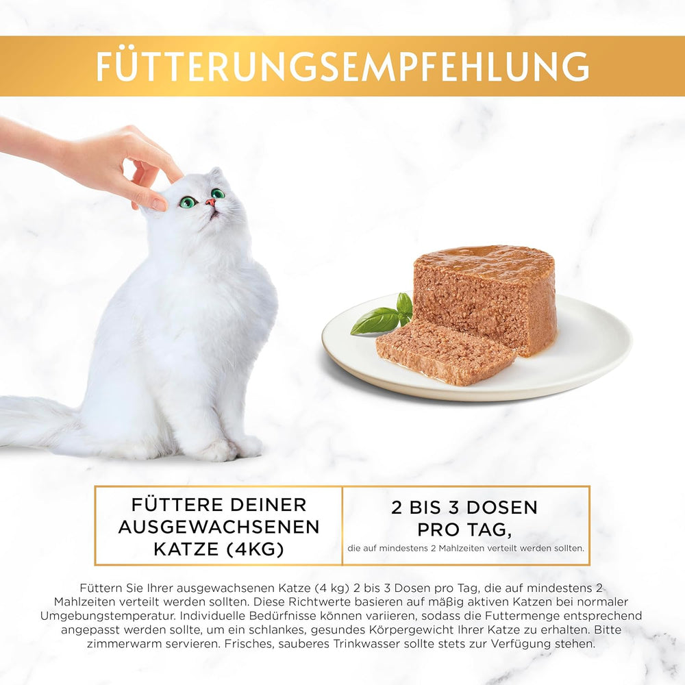 Gourmet Gold Feine Pastete Katzenfutter nass, mit Huhn, 12er Pack (12 x 85g)