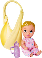 Simba 105733538 - Steffi Love Babybag, poupée de cheville avec bébé, porte-bagages et bouteille de boisson, poupée 29 cm, à partir de 3 ans
